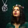 Rose Flower Urn Necklace Cremation Jewelry for Ashes S925 Sterling Silver Memorial roseflower urn Pendant Necklaces for Women