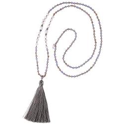 KELITCH New Women Tassel Pearl Necklace Crystal Beads Necklace Bib Shining Y-Shape Necklace 2020