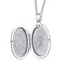 Personalized Engrave Vintage Style Embossed Sunflower Photo Oval Lockets For Women Hold Picture Sterling Silver Necklace