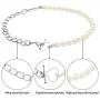 PANTIDE 2 Packs Y2K Pearl Heart Clasp Necklace Choker Silver Dainty Chain Link Necklace with Pearls 90s Antique Love OT Toggle Clasp Necklace Vintage Fashion Jewelry Accessories Gifts for Women Egirl