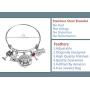 FCHEN Beach Themed Lover Gifts Charm Bangle Bracelets for Women, Love You to The Beach and Back Adjustable Wire Charm Bracelet