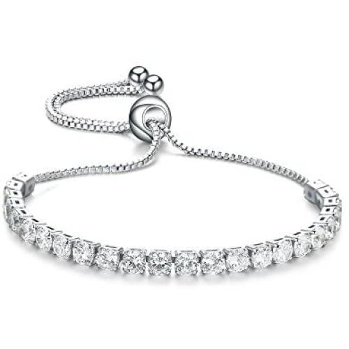 ASHMITA Fashion Adjustable Chain Bracelet for Women,Cubic Zirconia Rose Gold Gift Bracelet of Luxury Shining Jewelry