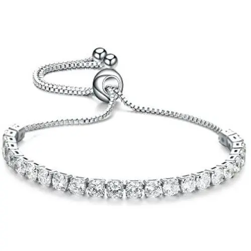 ASHMITA Fashion Adjustable Chain Bracelet for Women,Cubic Zirconia Rose Gold Gift Bracelet of Luxury Shining Jewelry ASHMITA Fashion Adjustable Chain Bracelet for Women,Cubic Zirconia Rose Gold Gift Bracelet of Luxury Shining Jewelry