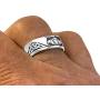 US Jewels and Gems Mens 0.925 Sterling Silver Modern Irish Celtic Claddagh & Knot Ring Band