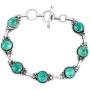 Turquoise Bracelet 925 Silver Overlay Handmade Boho Style Jewelry