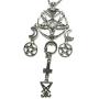 Dark Arts Pendant Necklace Black Magic Symbols Baphomet Lucifer Serpent Pentagram Devil Sigil Talisman Amulet Wiccan Witch