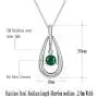 Dancing Birthstone Teardrop Pendant Necklace | Stainless Steel Crystal Birthday Jewelry 19'' for Women Girls