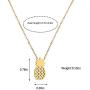 Zealmer Women 16K Gold Plated Pineapple Pendant Necklace