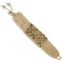 NOVICA Hand Crocheted Wristband Cuff Bracelet with Chalcedony and Labradorite, Life in Pai