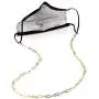 LUX ACCESSORIES 29'' Mask Chain, Gold-Tone Paperclip Link Mask Chain Necklace Strap Stylish Handy Face Mask Accessory Necklace Jewelry Unisex for Women, Men, Teens, and Kids.