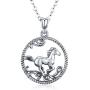 Waysles Cat/Unicorn/Deer/Horse/Elephant/Raccoon Necklace 925 Sterling Silver Cubic Zirconia Animal Love Heart Pendant Necklace Jewelry Gifts for Women with Gifts Box…