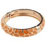 UJOY Indian Enamel Jewelry Gold Plated Bracelet Handmade Circular Colored Spring Wide Cuff Bangle 55C41