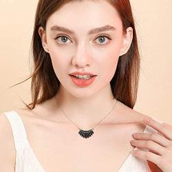 POPLYKE Dissent Collar Necklace for Women Sterling Silver RBG Necklace Jewelry Gifts for Fans of Ruth Bader Ginsburg