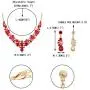 EVER FAITH Wedding Bridal Jewelry Accessory Crystal Elegant Teardrop Floral Wave Necklace Earrings Set for Women EVER FAITH Wedding Bridal Jewelry Accessory Crystal Elegant Teardrop Floral Wave Necklace Earrings Set for Women