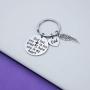 Eigso Mom Dad Memorial Keychain God Has You in His Arms I Have You in My Heart Memorial Gift Loss of Father Mother Remembrance Keyring