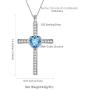 Birthstone Necklace/Earring 925 Sterling Silver Women Cross/3D Cube/Cresent Moon Birth Stone Jewelry Mens Birthday Gift Anniversary Present