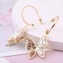 Starmond Butterfly Earrings Gold Plating Rhinestone