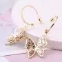 Starmond Butterfly Earrings Gold Plating Rhinestone