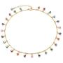Gold Dainty Evil Eye Choker Necklace,14K Gold Plated Cute Tiny Dangle Disc Evil Eye Minimalist Choker Necklace for Women
