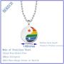 BEKECH Gay Pride Rainbow Yin Yang Charm Necklace Gay & Lesbian LGBT Pride Gifts Rainbow Necklace Wedding Engagement Anniversary Jewelry Gift for LGBT