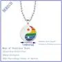 BEKECH Gay Pride Rainbow Yin Yang Charm Necklace Gay & Lesbian LGBT Pride Gifts Rainbow Necklace Wedding Engagement Anniversary Jewelry Gift for LGBT