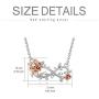Nature Diamond Rose Flower Infinity Necklace for Women Sterling Silver, Anniversary Jewelry for Wife/ Girlfriend, Romantic Gifts for Her (0.06ct) 16''-18''