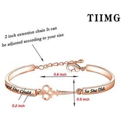 TIIMG Hairstylist Gift Hairdresser Bracelet She Believed She Could So She Did Hairdresser Jewelry Scissors Bracelet for Hairdresser