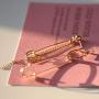 QIAN0813 Fashion Long Tassel Asymmetric Safety Pin Chain U Shaped Drop Earring Exaggerate Dangle Earrings for Women Men Punk Jewelry