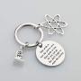 FUSTMW Science Keychain Chemistry Science Gifts Atom Microscope Keychain Scientist Physicist Chemist Graduation Gift Biology Jewelry Science Lovers Gift