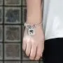 Inspired Silver - Silver Square Charm Bracelet with Cubic Zirconia Jewelry Inspired Silver - Silver Square Charm Bracelet with Cubic Zirconia Jewelry