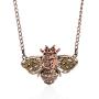 Ailiessy Vintage Honey Bee Wasp Necklace Choker Personalized Steampunk Gears Pendant Necklace for Women Girls Creative Jewelry Gifts