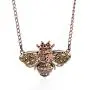Ailiessy Vintage Honey Bee Wasp Necklace Choker Personalized Steampunk Gears Pendant Necklace for Women Girls Creative Jewelry Gifts