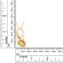 Jewel Zone US Natural Diamond Accent Calla Lily Pendant Necklace in 14K Gold Over Sterling Silver
