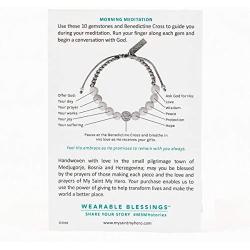 1pc Christian & Religious Jewelry, Wake Up & Pray Meditation Bracelet [1] Jet- Black- Faux Hematite