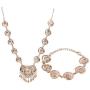 Touchstone Indian Bollywood Tribal Boho Gypsy Oxidized Jewelry Beautiful Hand Cut Motifs Designer Jewelry Necklace Set in Oxidized Silver Tone for Women.
