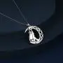 DAOSHANG 925 Sterling Silver Inspirational Oxidized Wolf Moon/Round Pendant Necklace for Women Wolf Jewelry Gifts for Men, 20” Chain DAOSHANG 925 Sterling Silver Inspirational Oxidized Wolf Moon/Round Pendant Necklace for Women Wolf Jewelry Gifts for Men, 20” Chain