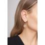 Two Tone 18k Yellow Gold and Rhodium Plated 925 Sterling Silver Celtic Knot Drop Earrings