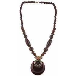 Ethnadore Antique Vintage Indian Oxidized Beaded Pendant Necklace Statement Jewelry