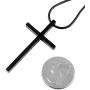 HZMAN Philippians 4:13 Cross Pendant Strength Bible Verse Stainless Steel Necklace