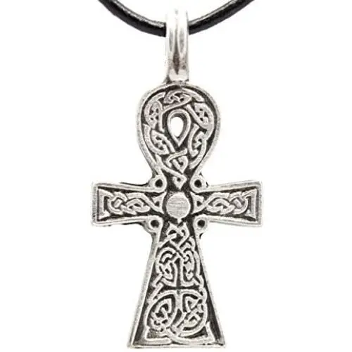 Trilogy Jewelry Pewter Ankh Egyptian Cross Pendant Black Necklace Cord with Clasp Trilogy Jewelry Pewter Ankh Egyptian Cross Pendant Black Necklace Cord with Clasp