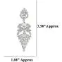 Touchstone Indian Bollywood Intricately Crafted Diamond Look Rhinestone Crystal Colorful Wedding Designer Jewelry Necklace Set in Gold and Silver Tone for Women.