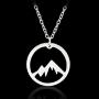Friendship Snowy Mountain Peak Necklace Magnificent Things Good Luck Pendant with Message Card Calling Hiking Gifts