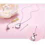 S925 Sterling Silver Urn Necklace for Ashes Cremation Memorial Keepsake Pendant Necklace Jewelry for Women