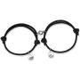 LIANZHEN Personalized Couple Magnetic Bracelet Adjustable Rope Braided Bracelet for Couple Jewelry Gifts for Lover BFF 2PCS