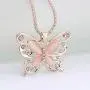 Comelyjewel Necklace Hollow Crystal Butterfly Pendant Necklace Jewelry for Women Girl Birthday Gifts Durable and Useful