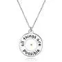 Uloveido All Things are Possible Mustard Seed Necklace Round Pendant Inspirational Quote Faith Jewelry Gifts for Women or Men Y968