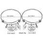 Aeora 2pcs Aunt Niece Bracelet Gift,Silver Adjustable Dangle Bangle The Love Between an Aunt & Niece is Forever Bracelet Set Jewelry