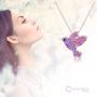 Flying Hummingbird Crystal Pendant Necklace for Women, Girls & Teens, Never Rust 925 Sterling Silver, Hypoallergenic Chain with Breathtaking Gift Box for Special Moments of Love