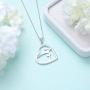 S925 Sterling Silver Gymnastics Sport Love Heart Charm Pendant Necklace Inspirational Jewelry Gifts for Women，Gymnasts, Coaches