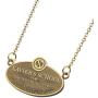 Marvel Comics Unisex Adult X-Men Xaviers School Plague Stainless Steel Pendant Necklace with 18-Inch Chain + 2-Inch Extender, Gold, One Size